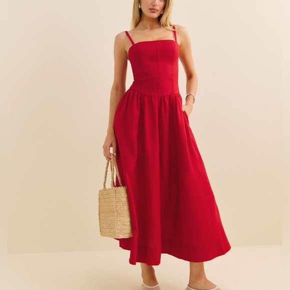 Reformation Katarin Linen Dress NWOT - Picture 1 of 8